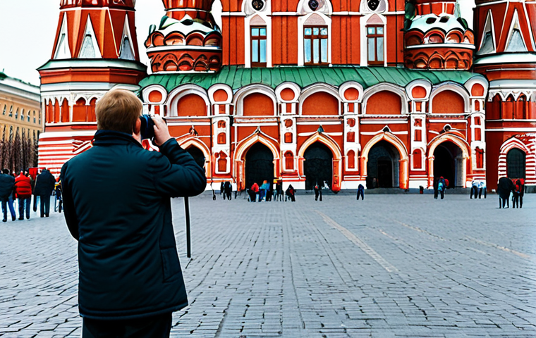 **

A professional photographer capturing a vibrant scene in Red Square, Moscow. St. Basil's Cathedral stands majestically in the background, with tourists in modest clothing exploring the square. The Kremlin walls are visible in the distance. Capture the atmosphere with perfect anatomy and natural proportions. Safe for work, appropriate content, fully clothed, family-friendly. High quality photography.

**