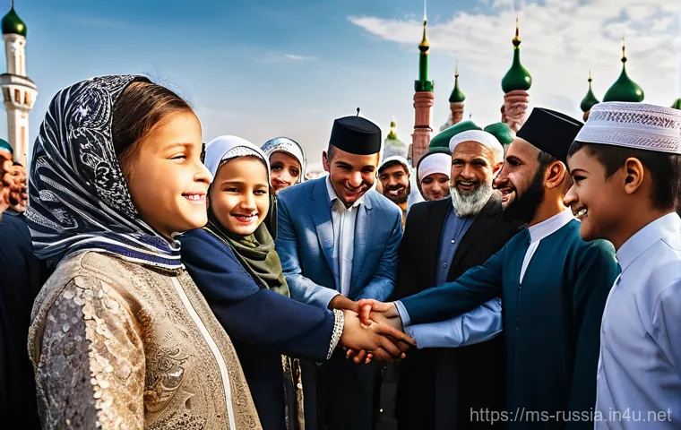 러시아 문화의 이슬람 영향 - **A vibrant and heartwarming scene inside a traditional Russian-Muslim home or a cozy restaurant in ... 러시아 문화의 이슬람 영향 - **A vibrant and heartwarming scene inside a traditional Russian-Muslim home or a cozy restaurant in ...