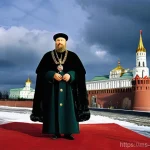러시아 역사 속 인물 - **Prompt: The Unifier Tsar Ivan IV**
    "A powerful and authoritative Ivan the Terrible (Ivan IV), ...